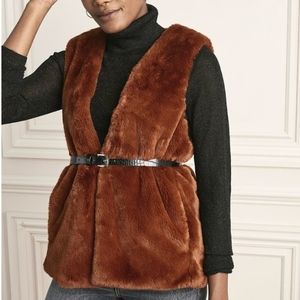 Stella and dot faux fur vest